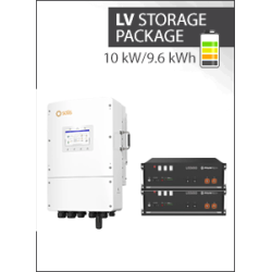 9.6 kWh LV Storage Package - Solis 10kW 3PH Hybrid LV + 2x Pylontech US5000
