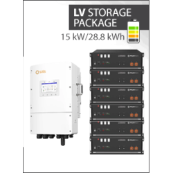 28.8 kWh LV Storage Package - Solis 15kW 3PH Hybrid LV + 6x Pylontech US5000