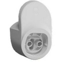 Držák kabelu a konektoru - plastový bílý
