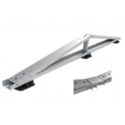 Konstrukce VÝCHOD-ZÁPAD 15° pro panel šířky 107-114 cm se spojkou s patkami