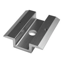 Middle / universal clamp 41x50 with grounding pins - silver