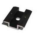 Middle / universal clamp 41x50 with grounding pins - black
