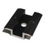 Middle / universal clamp 41x50 with grounding pins - black