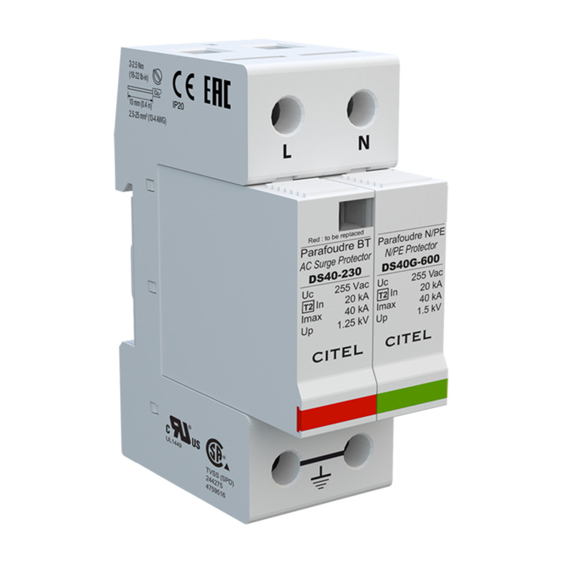 Surge arrester CITEL AC 1-phase T2 / C46151120 DS42-230/G