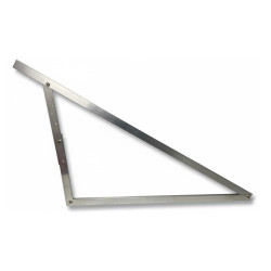 Adjustable mounting triangle - horizontal 15-35 degrees / ALU / Set