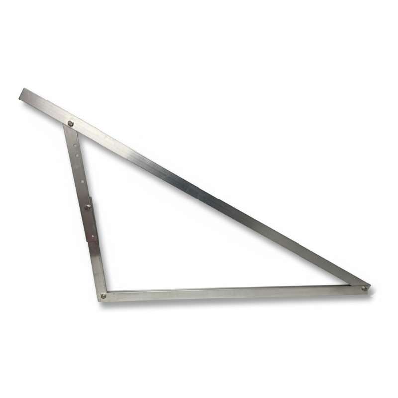 Adjustable mounting triangle - horizontal 15-35 degrees / ALU / Set