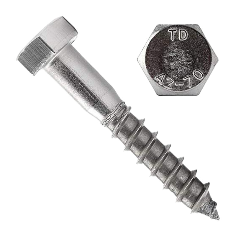 Hexagon screw DIN 571 - M8x70mm / A2 / pack of 100 pcs.