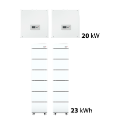 23 kWh RCT storage package - 2x 10 kW Hybrid Inverter + Double Tower (2x6 batteries)