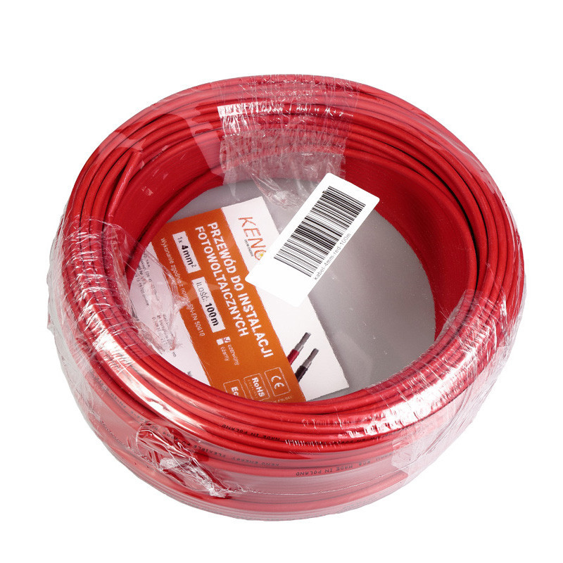 Przewod KENO 4mm czerwony 100m