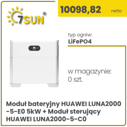 Huawei LUNA2000-5-E0 battery extension 5kW + Huawei LUNA2000-5-C0 BMS