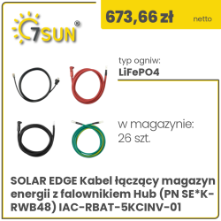Solar Edge Connection Cable for energy storage to inverter Hub (PN SE*K-RWB48) IAC-RBAT-5KCINV-01