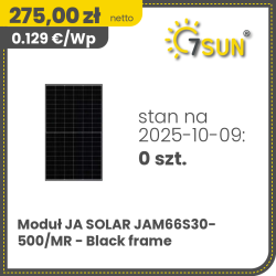 JA Solar JAM66S30-500/MR - Black frame