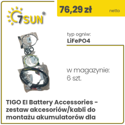 Tigo EI Battery Accessories - Battery installation accessories/cables kit for expended battery modules