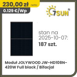 Jolywood JW-HD108N-420W Full black / Bifacial