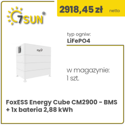 FoxESS Energy Cube CM2900 / BMS + 1x battery 2,88 kWh