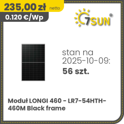 Longi 460 - LR7-54HTH-460M Black frame
