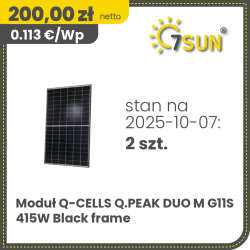 Q-Cells Q.PEAK DUO M G11S 415W Black frame
