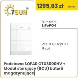 Sofar GTX3000HV storage battery base + control unit (BCU)