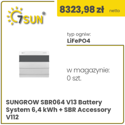 Sungrow SBR064 V13 Battery System 6,4 kWh + SBR Accessory V112