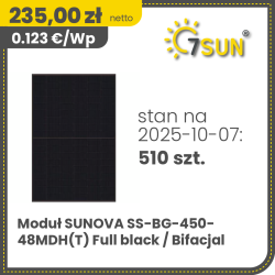 Sunova SS-BG-450-48MDH(T) Full black / Bifacial