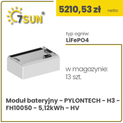 Battery module - Pylontech - H3 - FH10050 - 5,12kWh - HV