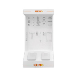 Stand pokazowy z elementami konstrukcji 