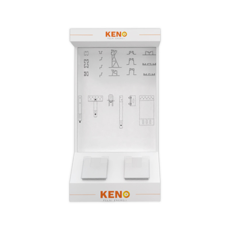 Stand pokazowy z elementami konstrukcji 