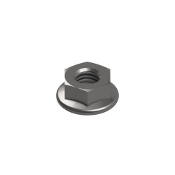 Hexagon nuts with M10 flange and locking teeth