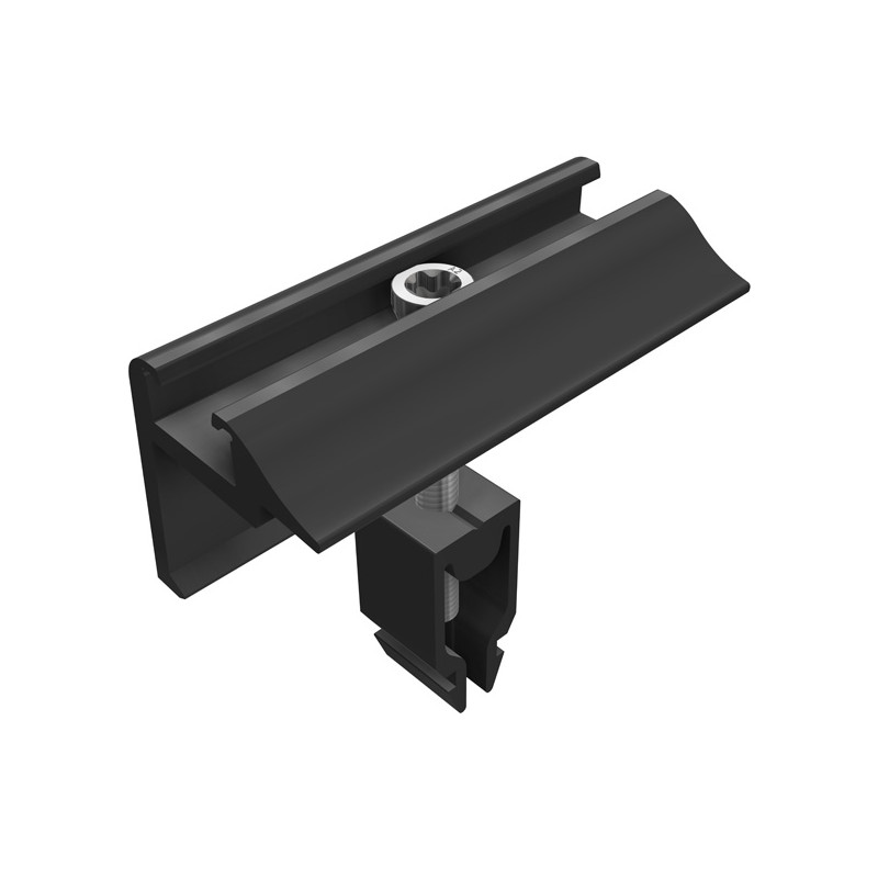 End clamp Vario black anodised