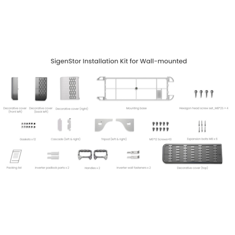 Sigenergy Installation Kit for Wall-mounted